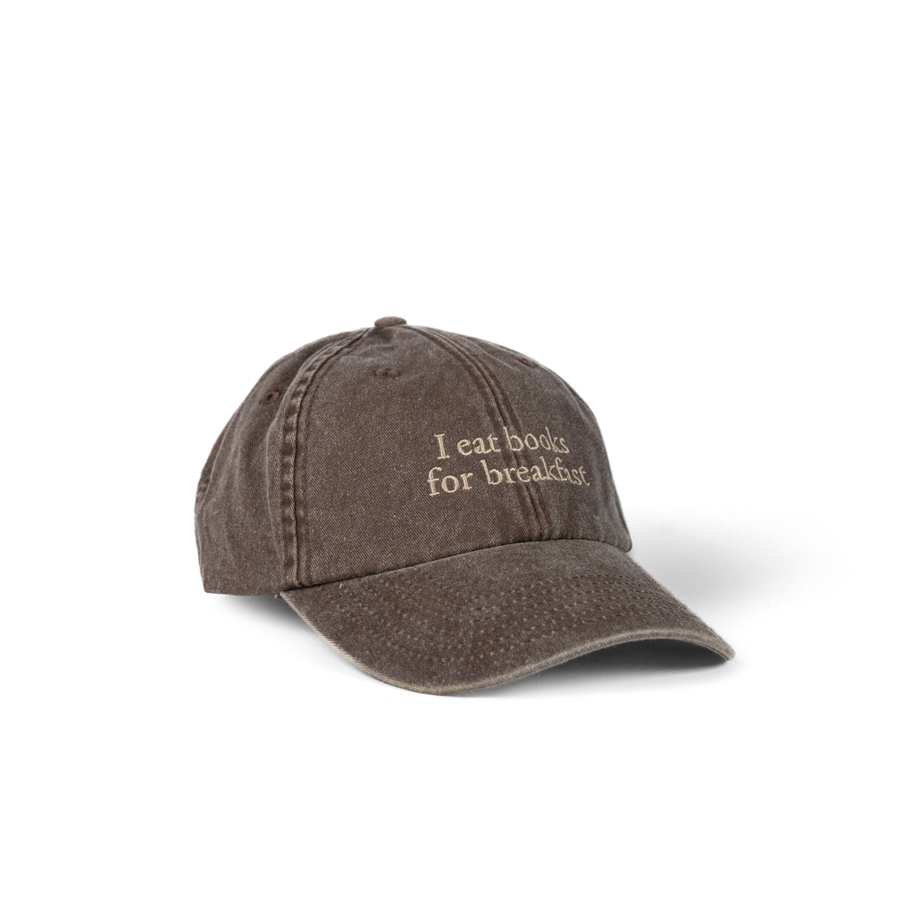 Laughter in the Dark Cap in washed brown, seen from the side